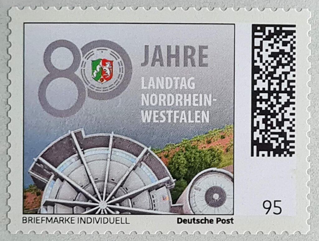 80 Jahre Landtag Nordrhein-Westfalen - Briefmarke Individuell
