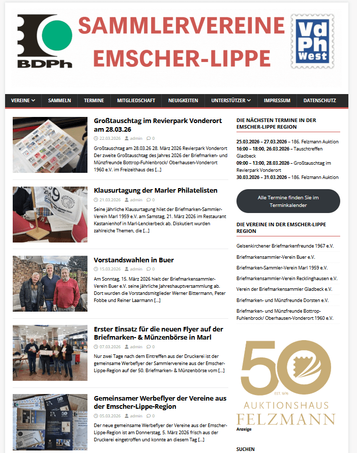 Flyer Projekt Sammlervereine Emscher-Lippe