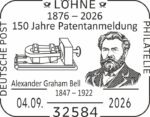 Sonderstempel 150 Jahre Patentanmeldung - Alexander Graham Bell