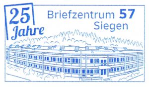 Read more about the article Jubiläumsbriefmarken „25 Jahre Briefzentrum 57 Siegen“
