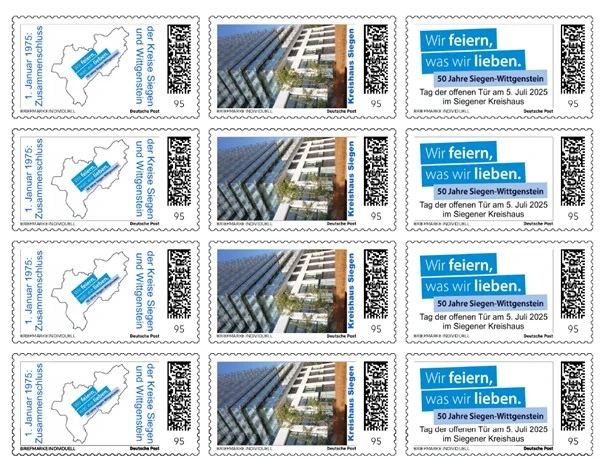 Siegen Briefmarkenbogenausschnitt