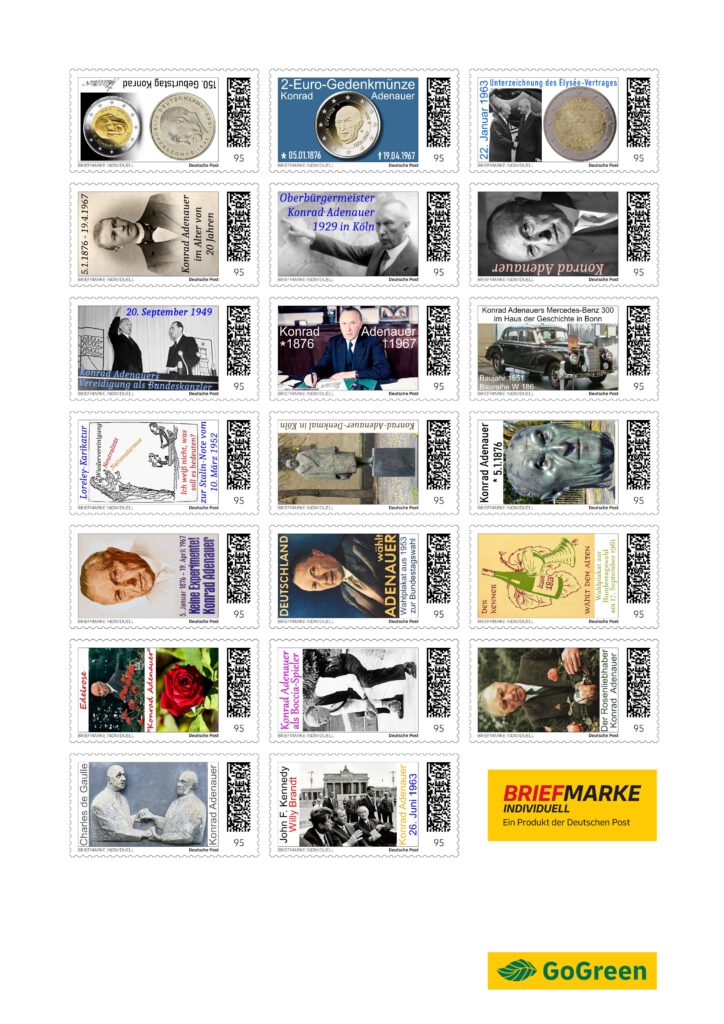 Adenauer auf Briefmarken - Siegen 2026 - Südwestfalenbörse